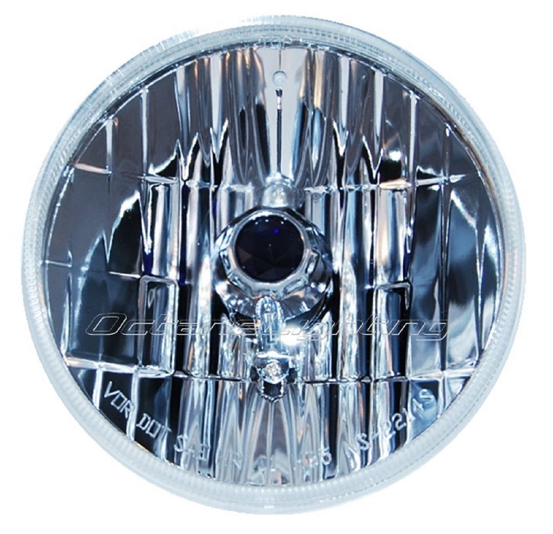 53/4" 12V Motorcycle Halogen Blue Dot Headlight Headlamp Crystal Clear Bulb eBay